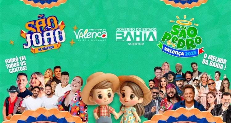 “Valença divulga programação dos festejos juninos 2025 com estrelas da música nacional e intensa agenda cultural”