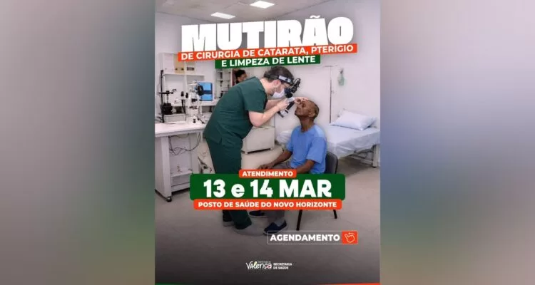 Prefeitura de Valença realiza Mutirão de Cirurgias Oftalmológicas para ampliar o cuidado com a saúde visual
