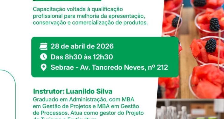 Valença oferece curso gratuito de rotulagem e embalagem para empreendedores; saiba como se inscrever