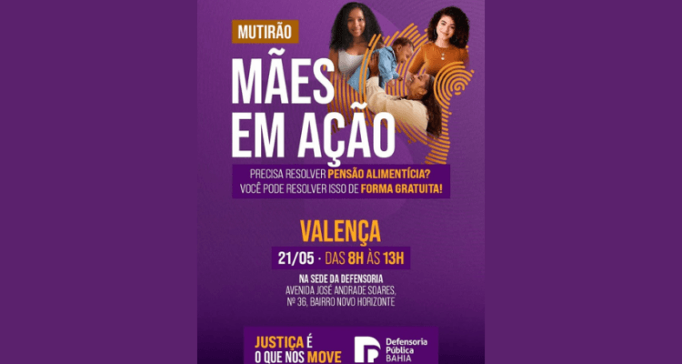 Valença recebe mutirão “Mães em Ação” no dia 21 de maio