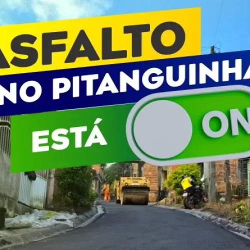 Vereador Fabrício Lemos comemora o início da pavimentação asfáltica no Pitanguinha.